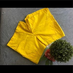 JCrew Yellow Chino Shorts, Size 6